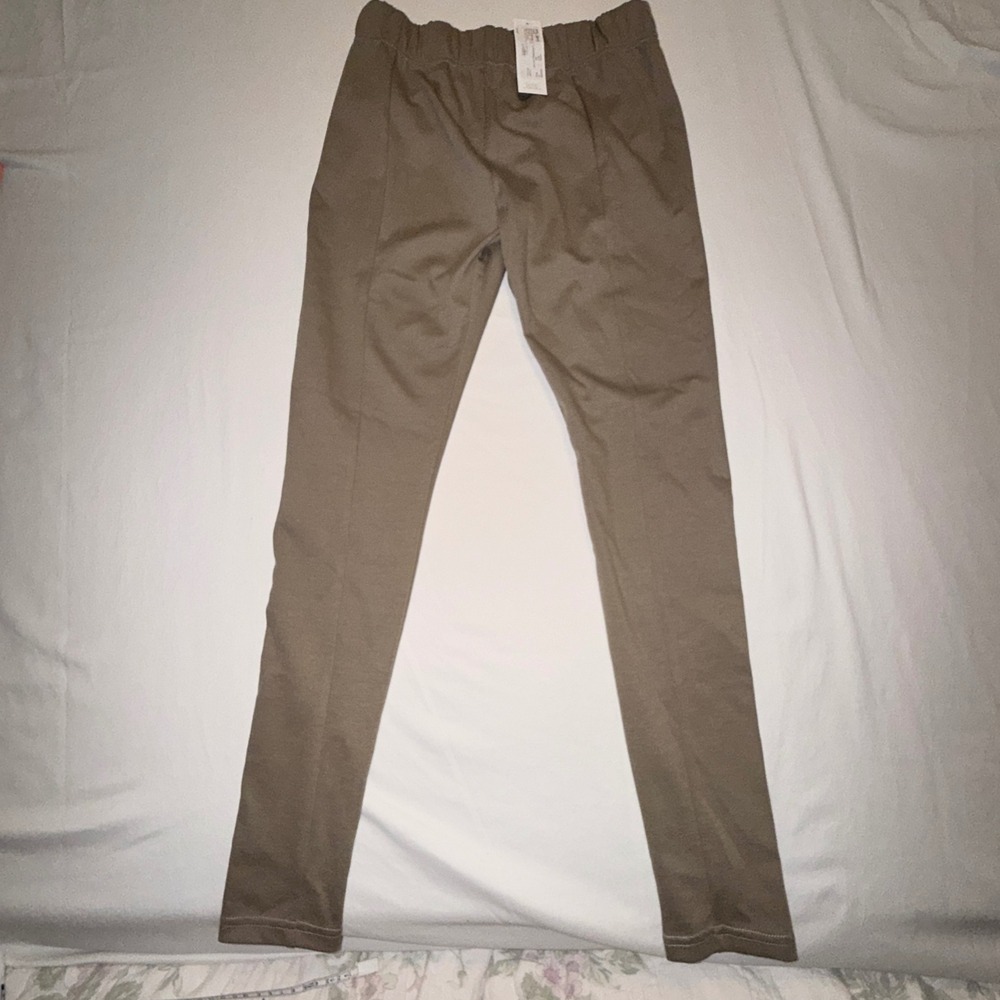 Capelli NY Leggings Women S Tan NWT Front Seam Elastic Waist Slim